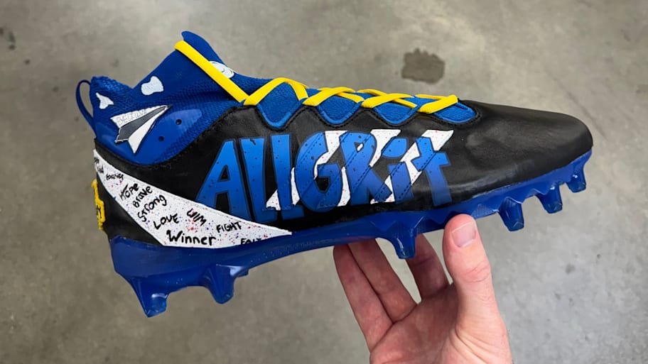 The winning shoe design chosen by Amon-Ra St. Brown.