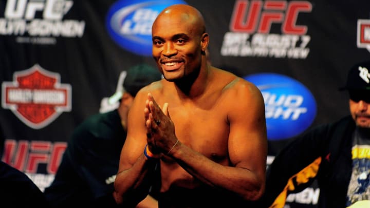 Aug. 6, 2010: Anderson Silva during weigh-ins for UFC 117 