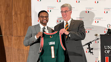 Jai Lucas being introduced as the newest Head Coach of the Miami Hurricanes.