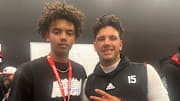 2027 Trae Taylor with current QB Dylan Raiola.