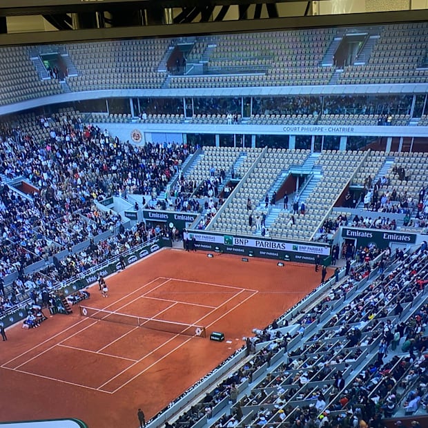 Empty seats at Roland Garros