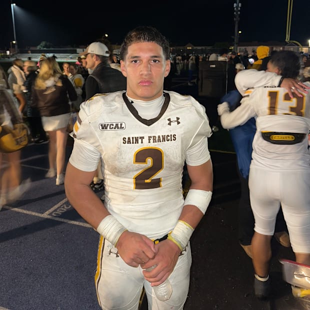 St. Francis Lancers senior running back Kingston Keanaaina [2]