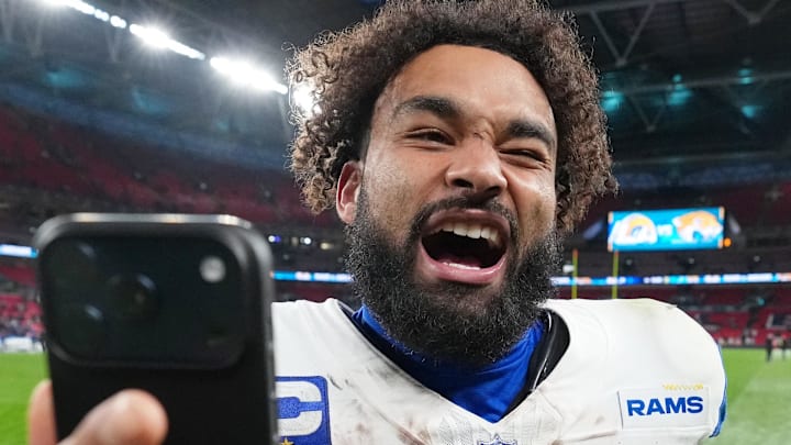 Los Angeles Rams star running back Kyren Williams returned to the St. Louis area Friday night to see his jersey retired in a celebration of his career. Los Angeles Rams star running back Kyren Williams returned to the St. Louis area Friday night to see his jersey retired in a celebration of his career.