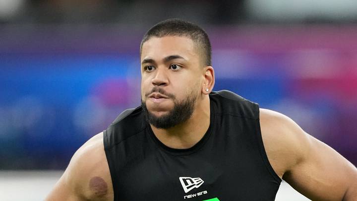 Kansas offensive lineman Enrique Cruz (OL17)