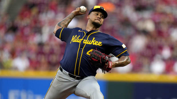 Milwaukee Brewers pitcher Frankie Montas