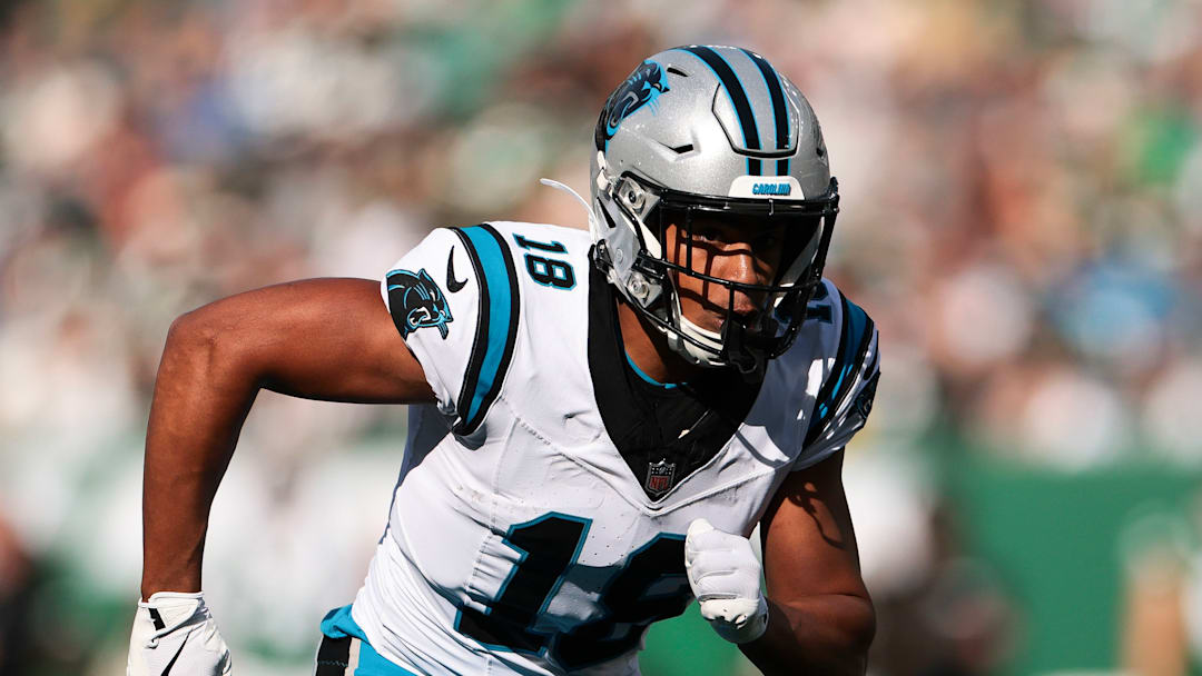 Carolina Panthers wide receiver Jalen Coker