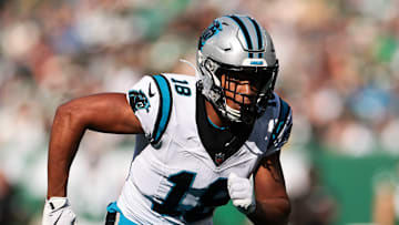 Carolina Panthers wide receiver Jalen Coker