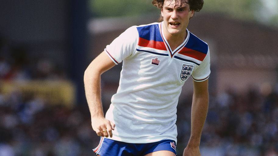 Glen Hoddle in action for England.