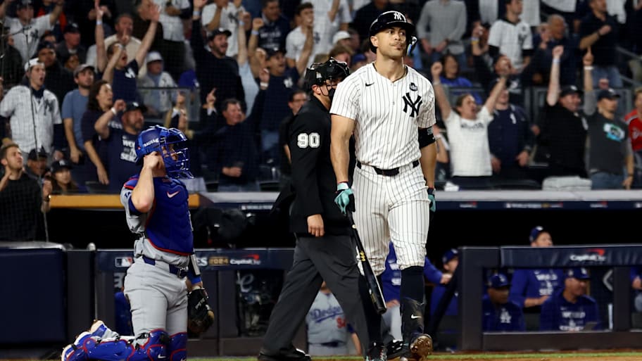New York Yankees designated hitter Giancarlo Stanton | Vincent Carchietta-Imagn Images