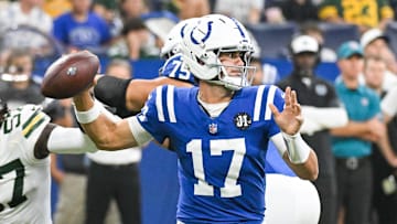 Indianapolis Colts quarterback Daniel Jones (17) 