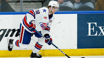 Isak Rosen in first round action against the Syracuse Crunch