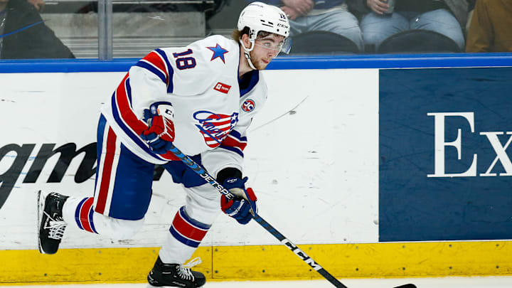 Isak Rosen in first round action against the Syracuse Crunch