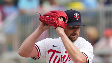 Brock Stewart uncorks a pitch at Spring Training 2025