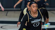 Vanderbilt's Mikayla Blakes (1) dribbles the ball during practice at the Huber Center Wednesday, Oct. 22, 2025.