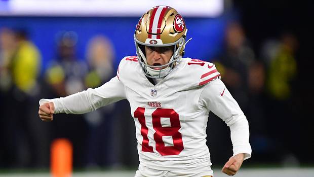 San Francisco 49ers placekicker Eddie Pineiro (18) 