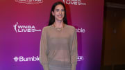 Indiana Fever guard Caitlin Clark walks the red carpet during the WNBA All Star weekend at the Phoenix Convention Center. 