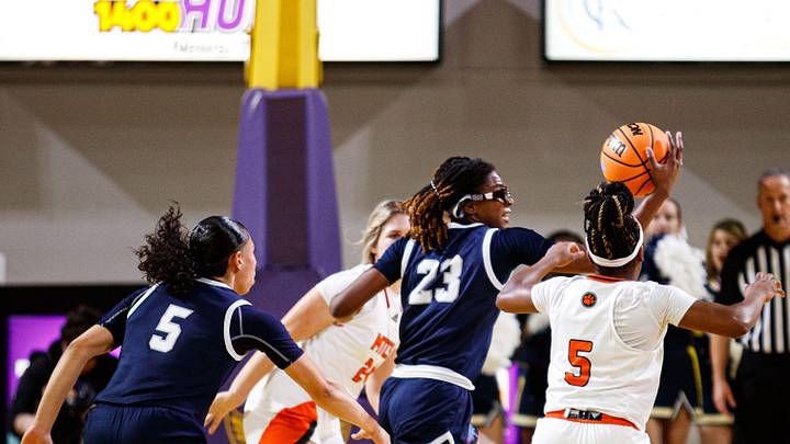 Webb School-Bell Buckle Feet Rhema Collins (23) steals the ball away from Middle Tennessee Christian Cougars guard Autumn E Davis (5) during the division II championships at the Hooper Eblen Center in Cookeville, Tenn. on Mar. 4, 2023.

Tssaa Basketball Division Ii Championships Photos