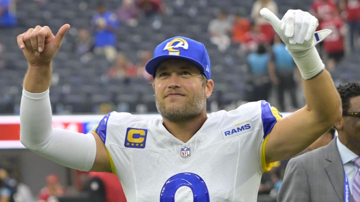 Matthew Stafford notched his first regular season win against the 49ers as a member of the Rams in his sixth try.