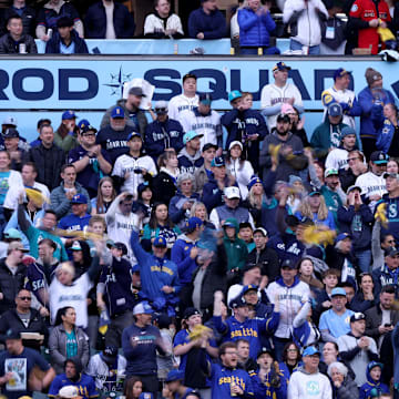 Oct 16, 2025; Seattle, Washington, USA; Fans before game four of the ALCS round for the 2025 MLB playoffs between the Toronto Blue Jays and Seattle Mariners at T-Mobile Park. Mandatory Credit: Kevin Ng-Imagn Images