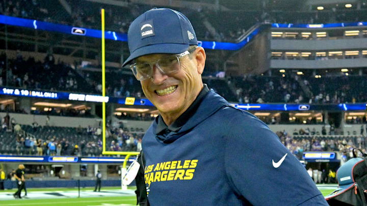 Los Angeles Chargers head coach Jim Harbaugh