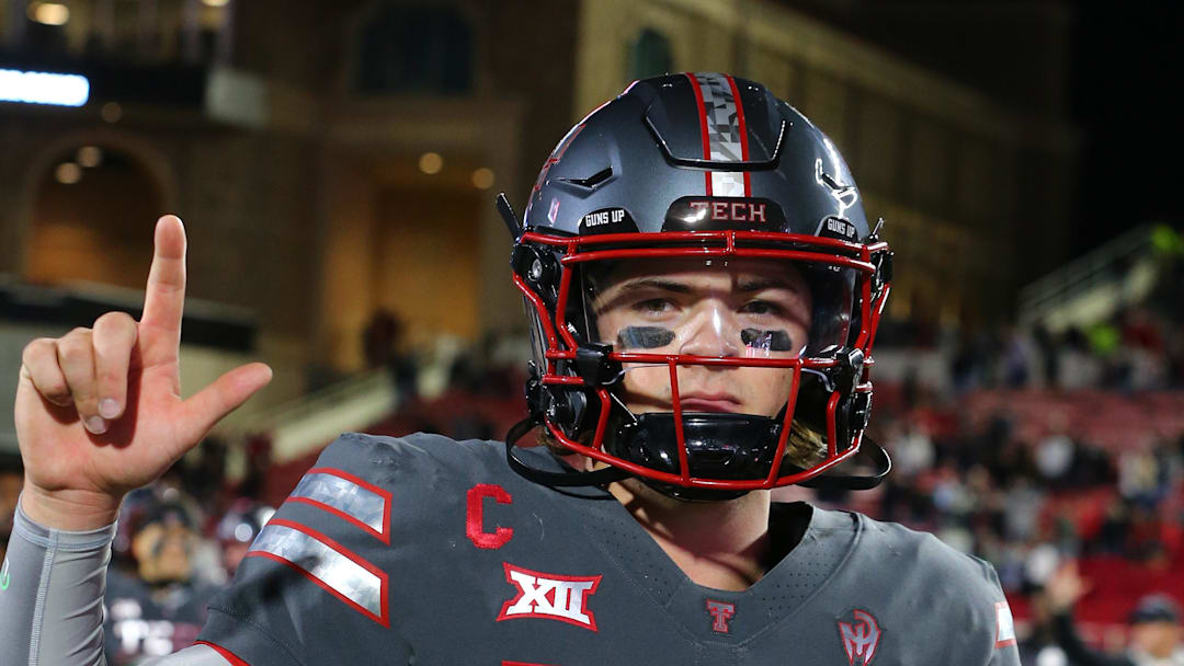 Texas Tech Red Raiders quarterback Behren Morton. Mandatory Credit: Michael C. Johnson-Imagn Images