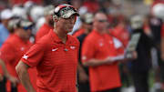 Nov 1, 2025; Houston, Texas, USA; Houston Cougars head coach Willie Fritz ton the sidelines coaching against the West Virginia Mountaineers  in the second half at TDECU Stadium. Mandatory Credit: Thomas Shea-Imagn Images