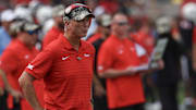 Houston Cougars head coach Willie Fritz on the sidelines coaching against the West Virginia Mountaineers  in the second half at TDECU Stadium. 