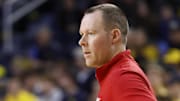 Miami of Ohio Redhawks head coach Travis Steele on the sideline against Michigan at the Crisler Center.