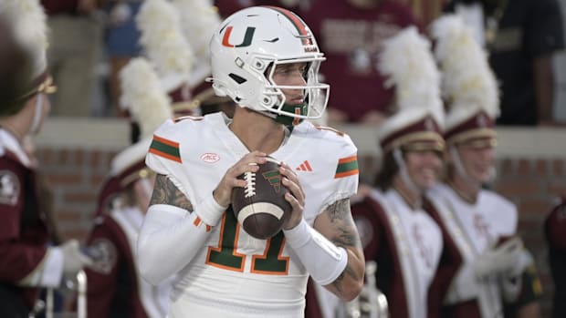 Miami Hurricanes quarterback Carson Beck