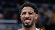 Indiana Pacers guard Tyrese Haliburton in the second half against the Denver Nuggets.