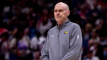 Nov 1, 2024; New Orleans, Louisiana, USA;  Indiana Pacers head coach Rick Carlisle looks on against the New Orleans Pelicans during the first half at Smoothie King Center. Mandatory Credit: Stephen Lew-Imagn Images