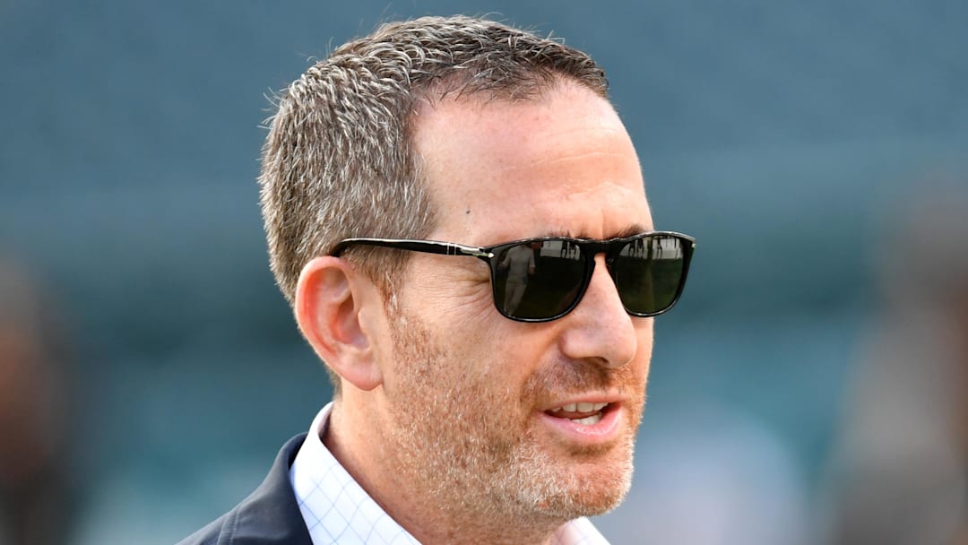 Aug 17, 2023; Philadelphia, Pennsylvania, USA;  Philadelphia Eagles general manager Howie Roseman against the Cleveland Browns at Lincoln Financial Field. Mandatory Credit: Eric Hartline-Imagn Images