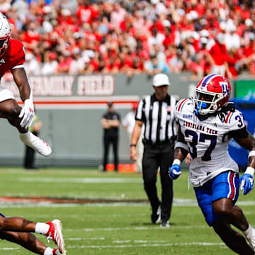 Running back Kendrick Raphael played for North Carolina State in 2024