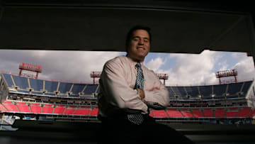Mike Keith, play-by-play man for the Tennessee Titans, sits in a broadcast booth overlooking LP Field in 2006.

Nasdc5 5djb9gmum9lex0hdl8v Original