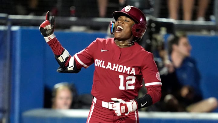 Oklahoma outfielder Maya Bland Oklahoma outfielder Maya Bland