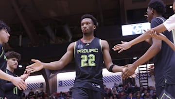 Darryn Peterson is introduced with Prolific Prep before a game against St. Vincent-St. Mary in the Scholastic Play-by-Play Classic, Tuesday, Feb. 18, 2025, at Canton Memorial Civic Center.