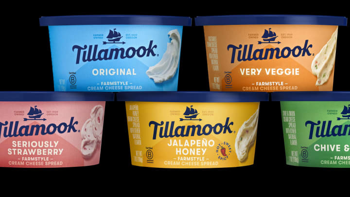 Tillamook Cream Cheese spreads in five flavors