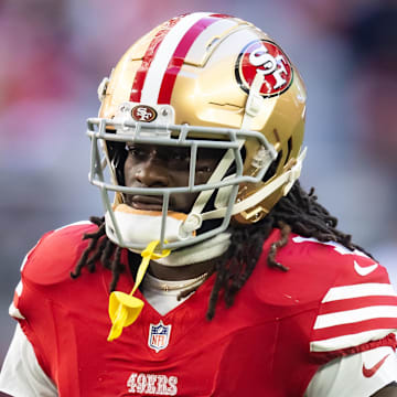 Dec 17, 2023; Glendale, Arizona, USA; San Francisco 49ers wide receiver Brandon Aiyuk (11) against the Arizona Cardinals at State Farm Stadium. Mandatory Credit: Mark J. Rebilas-USA TODAY Sports