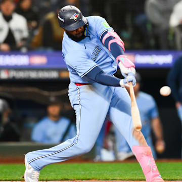Vladimir Guerrero Jr. is one of two players in MLB history (Carlos Beltran, 2004) with at least 13 hits, four home runs and 10 RBIs through seven postseason games. 