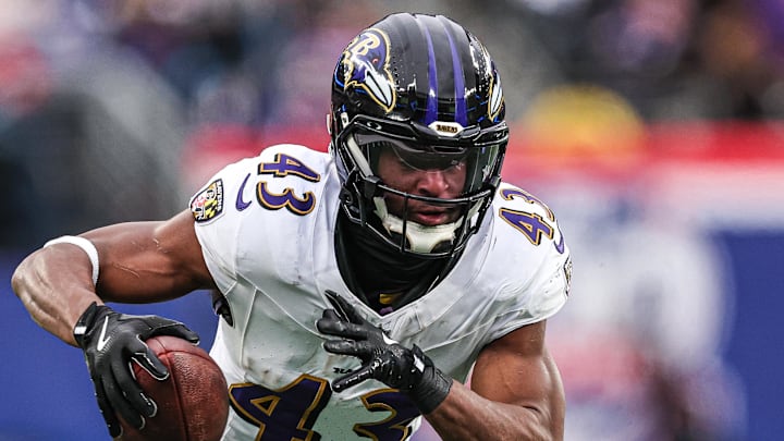 Baltimore Ravens running back Justice Hill