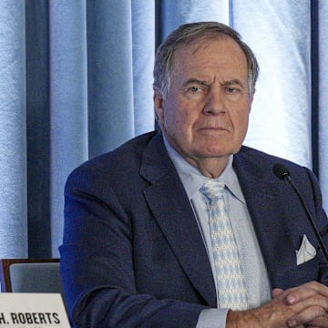 Dec 12, 2024; Chapel Hill, NC, USA;   North Carolina Tar Heels new head coach Bill Belichick speaks to the media at Loudermilk Center for Excellence. 