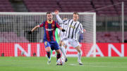 Miralem Pjanic of Fc Barcelona (L) and Arthur Henrique Ramos...