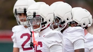 Defensive back Red Morgan (16) 
