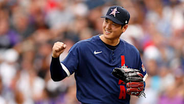 Jul 13, 2021; Denver, Colorado, USA; American League starting pitcher Shohei Ohtani of the Los Angeles Angels