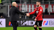 Stefano Pioli e Ante Rebic