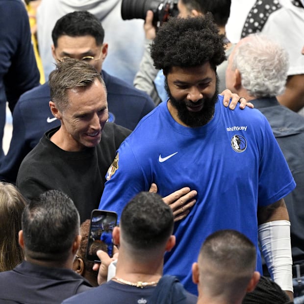 The former NBA player Steve Nash and Dallas Mavericks the striker Markieff Morris
