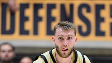 Nov 7, 2025; West Lafayette, Indiana, USA; Purdue Boilermakers guard Braden Smith (3) brings the ball up court during the second half against the Oakland Golden Grizzlies at Mackey Arena. Mandatory Credit: Marc Lebryk-Imagn Images