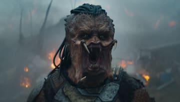 Dek (Dimitrius Schuster-Koloamatangi) in 20th Century Studios' PREDATOR: BADLANDS film. Photo courtesy of 20th Century Studios. © 2025 20th Century Studios. All Rights Reserved.