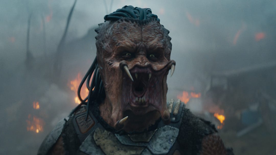 Dek (Dimitrius Schuster-Koloamatangi) in 20th Century Studios' PREDATOR: BADLANDS film. Photo courtesy of 20th Century Studios. © 2025 20th Century Studios. All Rights Reserved.