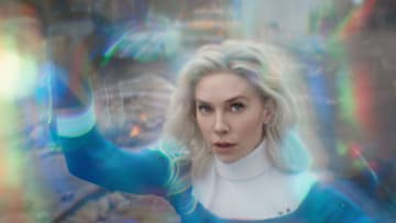 Vanessa Kirby as Sue Storm/Invisible Woman in 20th Century Studios/Marvel Studios' THE FANTASTIC FOUR: FIRST STEPS. Photo courtesy of 20th Century Studios/Marvel Studios. © 2025 20th Century Studios / © and ™ 2025 MARVEL.